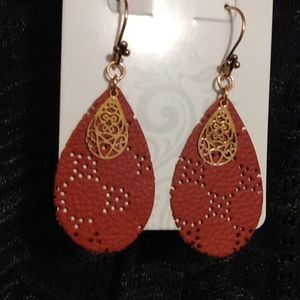 2 for $9 / Cute leather earrings